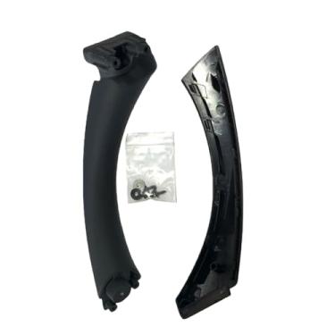 Imagem de Compatível com BMW série 3 E90 E91 328 330 335 Cinza Bege Preto esquerda Direita Maçaneta interna do carro Porta interna Painel de apoio de braço(Black(on the right))