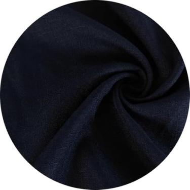 Imagem de Tecido Oxford Slub Linho Maquinetado 3 Metros de Largura Para decoração Painel Toalha de Mesa Evento Buffet Cortina Capa (AzulMarinho-013)