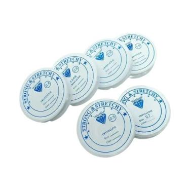 Imagem de 6 Rolos/saco de Cordão Elástico para Pulseiras, Cordão de Cristal para