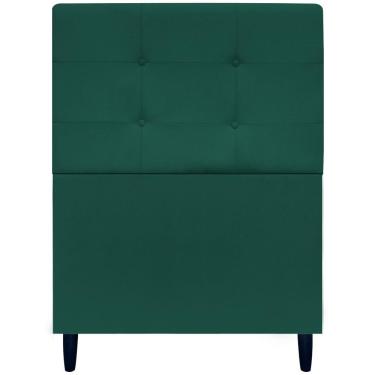 Imagem de Cabeceira Decorativa Ivy Para Cama De Solteiro 90 Cm Suede Verde, Suede
