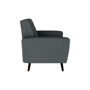 Imagem de Poltrona Para Descanço Com Pés De Madeira Livia Matrix Boucle Cinza