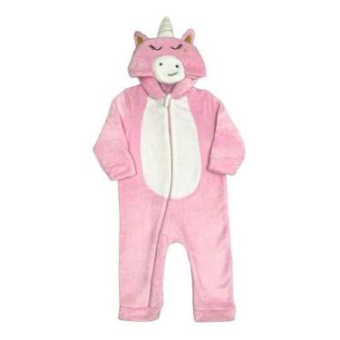 Imagem de Macacão Inverno Bichos Fleece Fantasia Animais Bebê Infantil - AG Indu