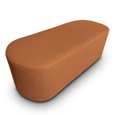 Imagem de Puff Orgânico Oval Curvo Redondo Para Sala Confortável e Reforçado Bou