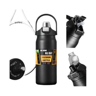 Imagem de Garrafa Térmica De Aço Inoxidável De Grande Capacidade 1.5L, Caneca Té