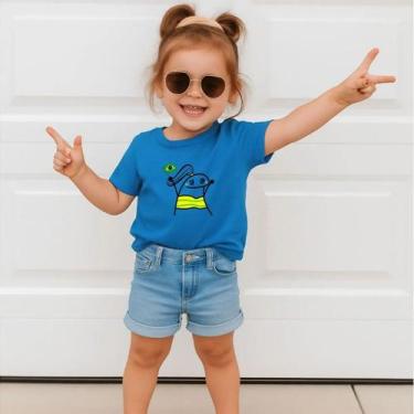 Imagem de Camiseta Infantil Brasil 100% Algodão Camisa para Copa do Mundo 2026 -