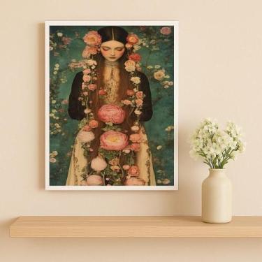 Imagem de Quadro Mulher Primavera 45X34Cm Mold Preta Vidro - Quadros On-Line