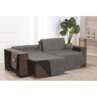 Imagem de Capa Protetora De Sofá Retrátil Dupla Face 2,40M Preto - Beatriz Enxov