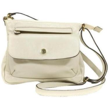 Imagem de Bolsa Selma Transversal Luxo Em Couro Legitimo Off White - Betania Cou