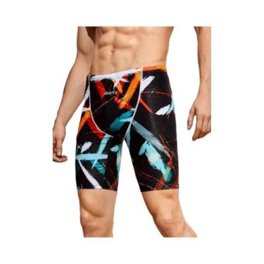 Imagem de Treinamento justo masculino adulto, esportes e lazer, calção de banho 