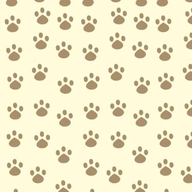 Imagem de Papel Parede Pegadas Marrom Fundo Amarelo Adesivo Decorativo