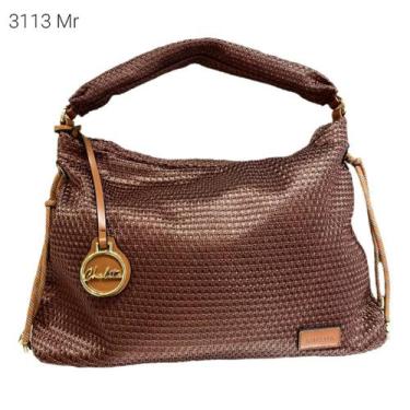 Imagem de Bolsa Feminina Sacola Nylon Ombro Transversal Chalita 3113, Marrom