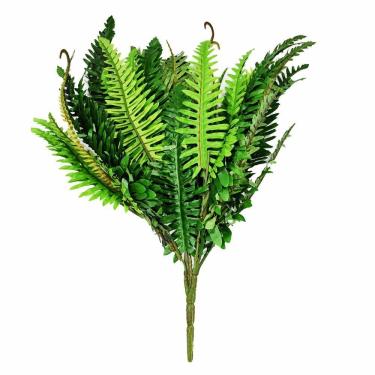 Imagem de Galho De Samambaia Artificial Pendurar Flor Arte 60cm