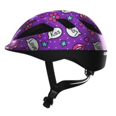Imagem de Capacete Bike Infantil Abus Smooty 2.0 Kids Beijos Roxos, Roxo, M infa