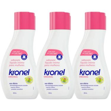 Imagem de Kit 2 ou 3 Sabonete Íntimo Kronel Original 80mL  Aroeira e Aveia  Higi