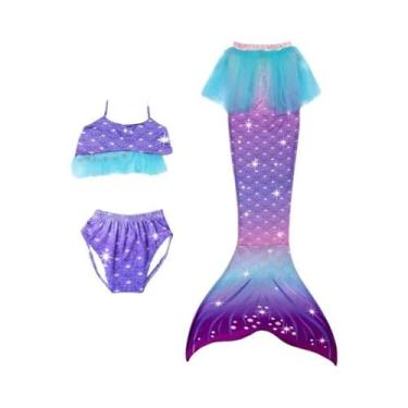 Imagem de Maiô De Sereia Para Meninas De 4 a 13 Anos, Fantasia De Sereia Para Na