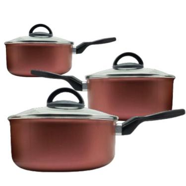 Imagem de Jogo de Panelas Caçarolas Veneza Antiaderente 3 peças - Coisas & Treco