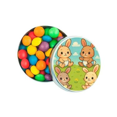 Imagem de Kit 30 Latinhas Lembrancinhas Coelhinhos Baby Cor: Prateado - Gil Fest