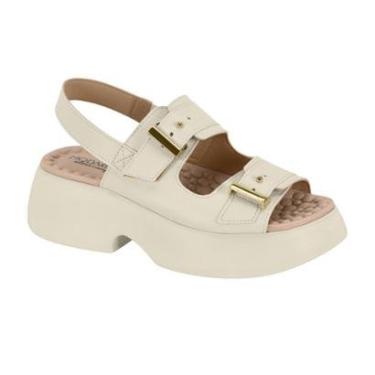 Imagem de Sandalia Papete Feminina Modare Conforto Sola Alta Massageadora Fivela Ajustavel Moda Ref: 7210.208-Feminino