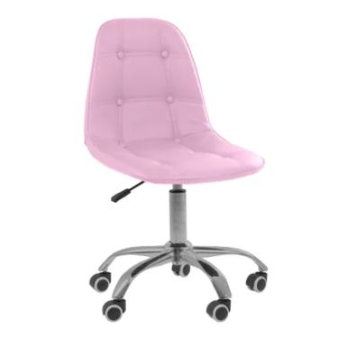 Imagem de Cadeira Office Oficial Eiffel Botonê, Ajustável, Base Giratória, Rosa