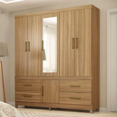 Imagem de Guarda Roupa Casal 6 Portas 4 Gavetas Guarujá  Demóbile