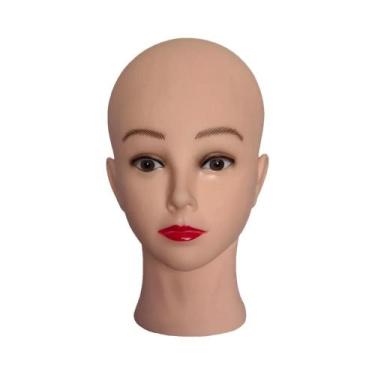 Imagem de Manequim Profissional Careca Para Maquiagem E Cabeleireiro, Suporte Pa