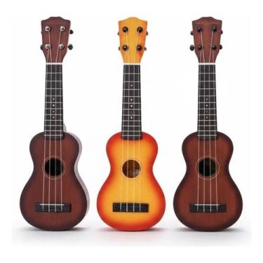 Imagem de Ukulele Infantil Brinquedo Musical Violão Criança Educativo Azul-aço -