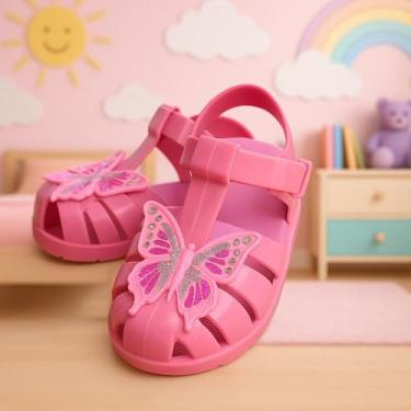 Imagem de Sandalia Infantil Menina Rasteira Feminina Blogueirinha Papete de Cria