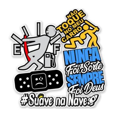 Imagem de Adesivos Carro Rebaixado Frase Som Automotivo Dub 5 Peças - Imprimax