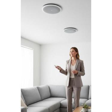 Imagem de 2x Arandela Teto Som Natural P/ Ambientes - Branco - Congratulations S