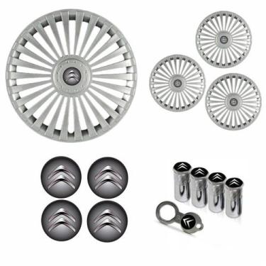 Imagem de Jogo Calota Aro 15 Europa Premium Citroen + Emblema Resinado + Tampa V