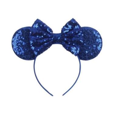 Imagem de Tiara De Orelhas De Rato Com Laço De Lantejoulas De 5 Polegadas Para M