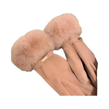 Imagem de Luvas Femininas De Inverno Quentes E À Prova De Vento Com Tela Sensíve