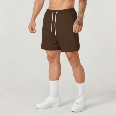 Imagem de Bermuda Masculina Lisa Básica - NoBrand, Marrom, GG