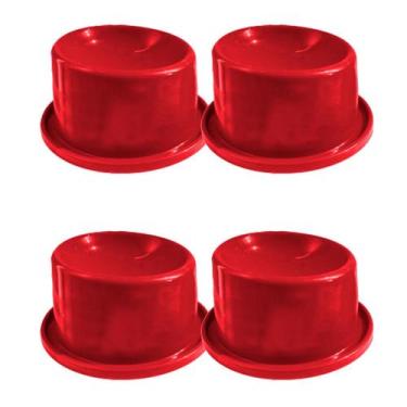 Imagem de Combo 4 Comedouro Ergonômico Filhote 80mL Mypetone - Vermelho