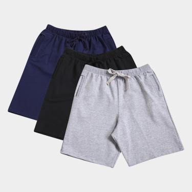 Imagem de Kit Bermuda Básicos 3 Peças Masculina-Masculino