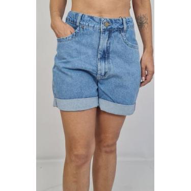 Imagem de Short mom peonia jeans 100% algodão blufera jeans 21107-2, 38