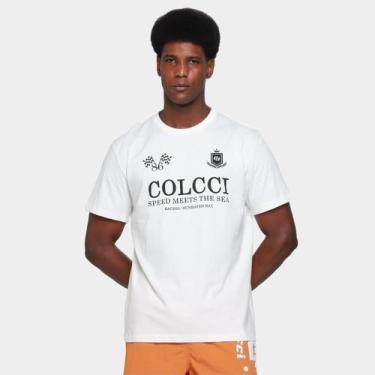 Imagem de Camiseta Colcci Estampada Masculina, Off white, P