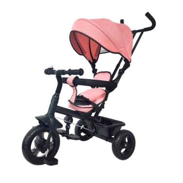 Imagem de Triciclo 360 Rosa com Empurrador Passeio Divertido Dm Toys