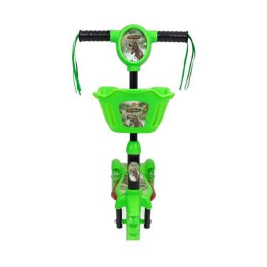 Imagem de Patinete Infantil 3 Rodas Dmr Radical Até 35kg Com Cestinho E Led, Ver