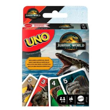 Imagem de Uno Jurassic World Rebirth Jogo De Cartas JFT28 - Mattel