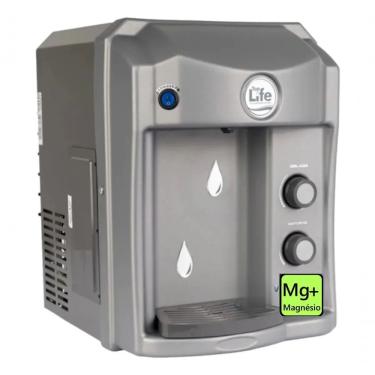 Imagem de Purificador de Agua Alcalina Ionizada com Ozônio e Magnésio Top Life New Oxi HE mg+ Natural Fria e Gelada Prata 220V