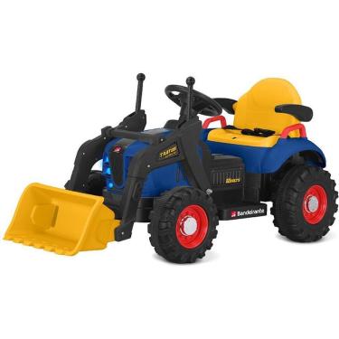 Imagem de Veículo Elétrico Infantil Trator Escavadeira 12V com Controle Remoto Brinquedos Bandeirante