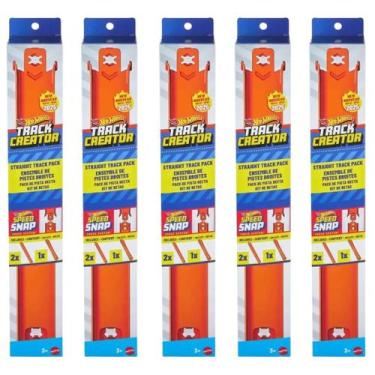 Imagem de Pista Hot Wheels Track Creator Kit 15 Retas + 10 Adaptador - Mattel