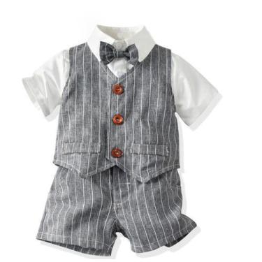 Imagem de Terno Infantil Menino C/ Shorts Social Roupa Festa Casamento - JUJUBA,