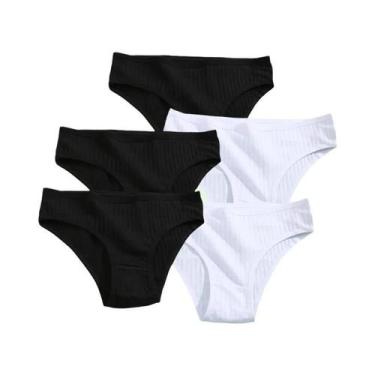 Imagem de Conjunto De Calcinhas De Algodão Femininas Lingerie Sexy Em Cores Sóli