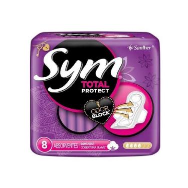 Imagem de Absorvente c/ Abas Cobertura Suave - 8 unidades - Sym