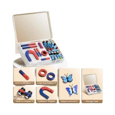 Imagem de Kit Educacional De Magnetismo Para Crianças Com Ímãs Em Forma De Barra