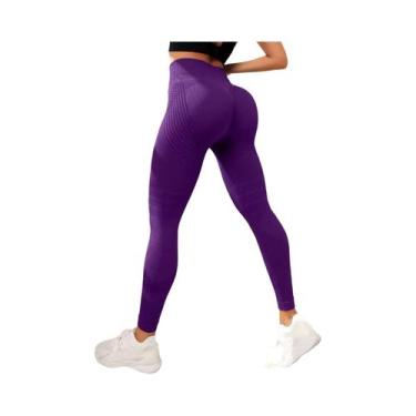 Imagem de Calças De Yoga De Cintura Alta Com Alta Elasticidade, Leggings Para Fi