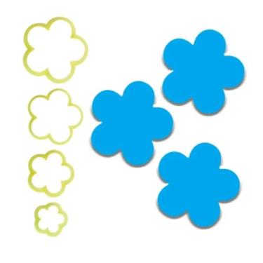 Imagem de Kit Confeiteiro 4 Cortador Flor Bluestar Bolo Massa Biscuito