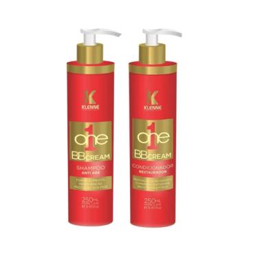 Imagem de Kit Klenne one Shampoo Anti Age 250ml + Condicionador Restaurador 250ml 